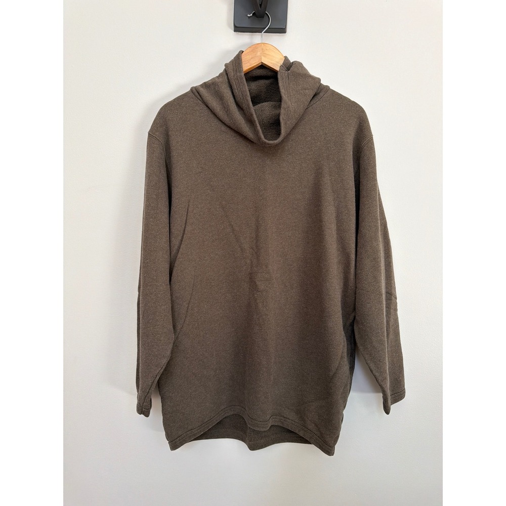 Aritzia Wilfred Free Brown Oversized Cowl Neck Sweatshirt Pullover Womens L Cozy